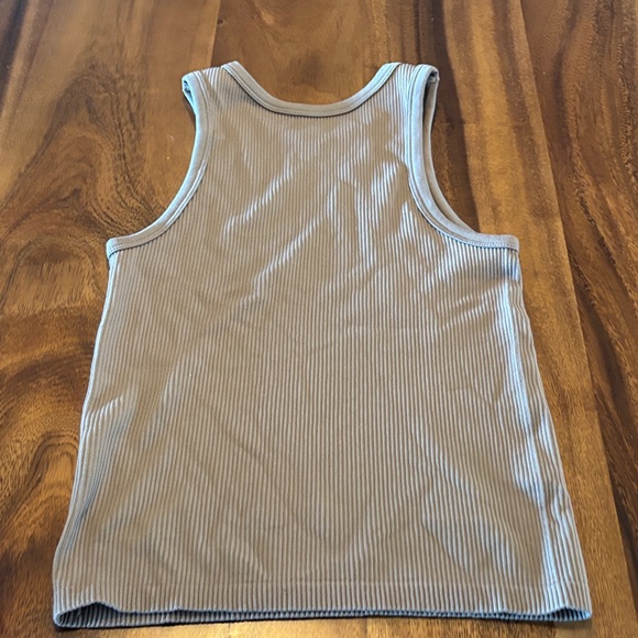 Light Blue Ribbed Tank Top - Picture 3 of 3